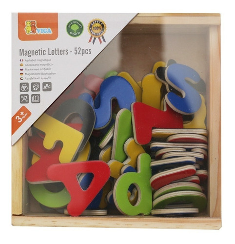 Juegos Juguete Madera Viga Niño Didactico Letras Magneticas