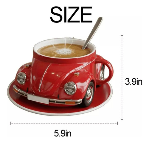 Taza De Café Con Forma De Escarabajo, Taza De Té Única Con F