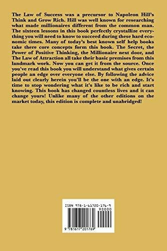 The Law Of Success In Sixteen Lessons Complete And Unabridg, De Hill, Napol. Editorial Wilder Publications, Tapa Blanda En Inglés, 2011