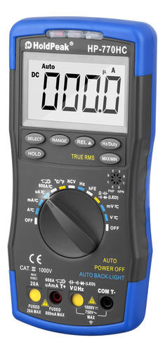 Holdpeak 770hc Mult Imetro Digital Autom Atico Medidor Ohmio