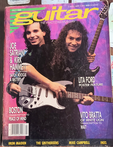 Revista Guitar - Kirk Hammett - Satriani - Vito Bratta - Tab (Usado)
