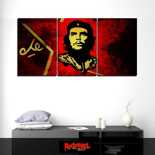 Che Guevara Cuadro Tríptico Moderno