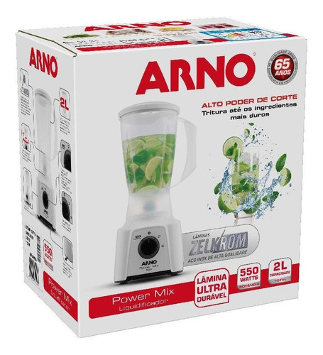 Licuadora Arno Power Mix, Color Blanco, 220 V