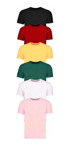 Camisas Algodón Caballero Paquete 6 Colores Basic /cómoda 