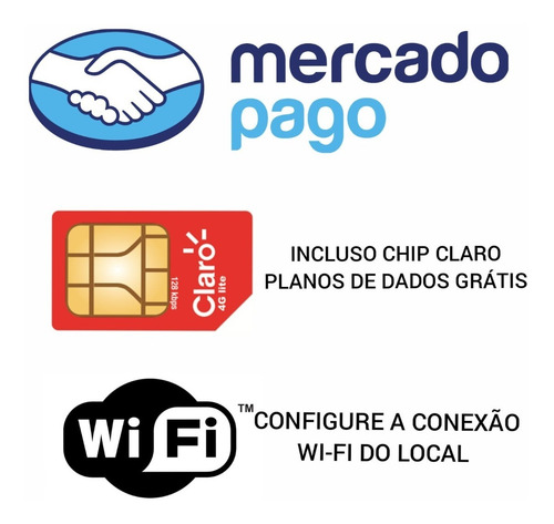 Imagem 2 de 7 de Maquina De Cartão -point Mini Chip Vivo + Brinde Point Mini