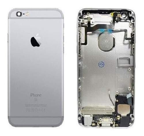 Repuesto Chasis Tapa Trasera iPhone  6s Plus (plateado)