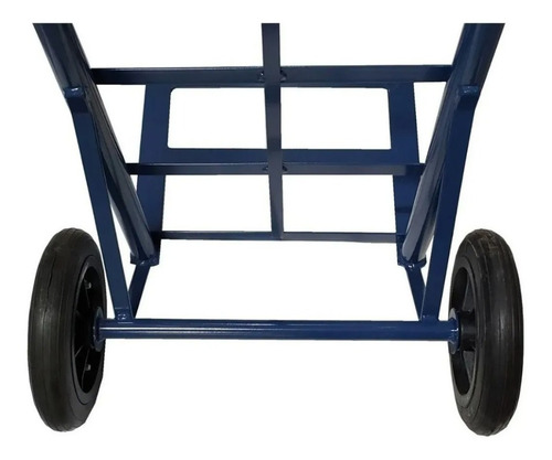 Imagem 4 de 4 de Carrinho Carga 150kg Transporte Armazém Aço Tubular 2 Punhos
