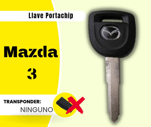 Llave Portachip Para Mazda 3