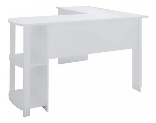 Mesa Para Escritório Luma 2 Prateleiras Branco - Artany