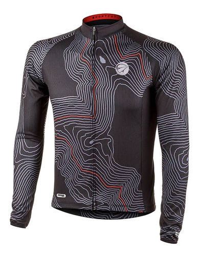 Imagem 2 de 4 de Camisa Manga Longa Mauro Ribeiro Masculina Short Cut Preta
