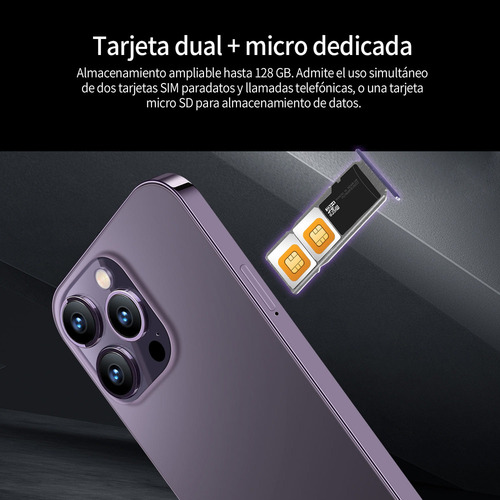 ` .. Teléfono Android Barato I14 Pro Max 6.3 Negro