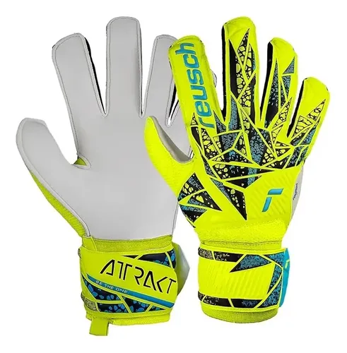 Guanti Da Portiere Reusch Attrakt Starter Solid – Schiuma Reusch Solid, Palmo Sintetico Durevole, Tecnologia ThumbFlex Per Massima Flessibilità Del Pollice