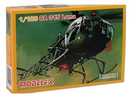 Helicoptero Sa 315 Lama 1/100 Maqueta Marca Modelex