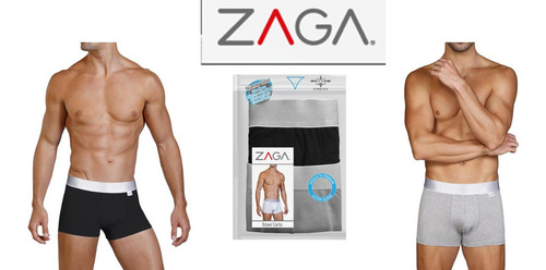 Pack De 2 Boxer Corto Trunk De Algodón/lycra Strech Zaga