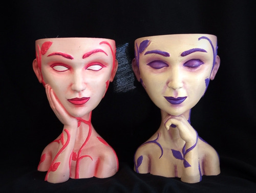 2 Macetas De Diosas Venus Y Afrodita -suculentas-cactus
