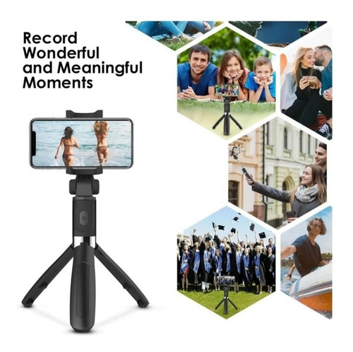 Selfie Stick, Tripié Y Control Bluetooth 3 En 1 Para Celular