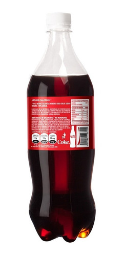 Imagen 4 de 5 de Refresco Coca - Cola Sabor Original Pet 1l 12 Unidades.