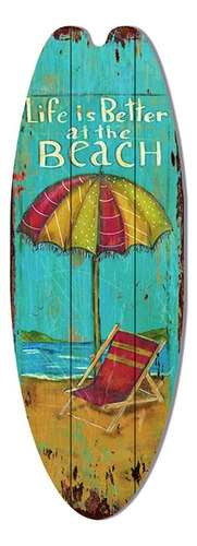 Letrero De Madera D6 Holiday Leisure Decoration Vintage Surf