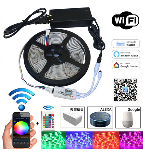 Barra De Luces Led Rgb Wifi De 10 M, Compatible Con La Aplic
