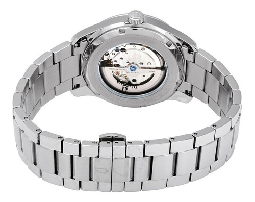 Relógio Bulova Masculino Automático 96a207 Esqueleto Aço