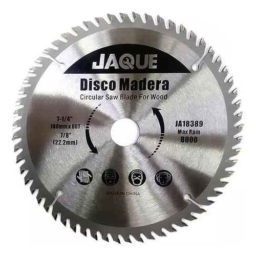 Disco Corte Madera 7 1/4 60 Dientes