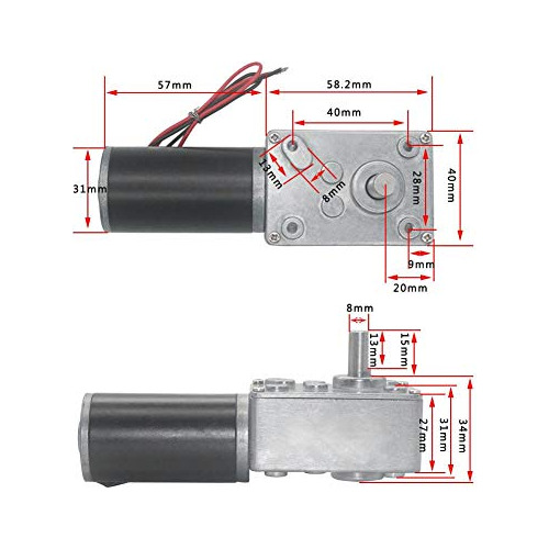 Motorreductor De Engranaje De 12v De Alta Torsión, Mot...