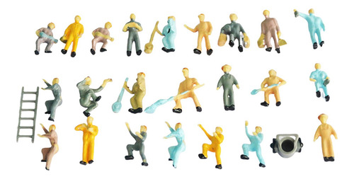 Figuras De Trabajadores Ferroviarios En Miniatura A Escala