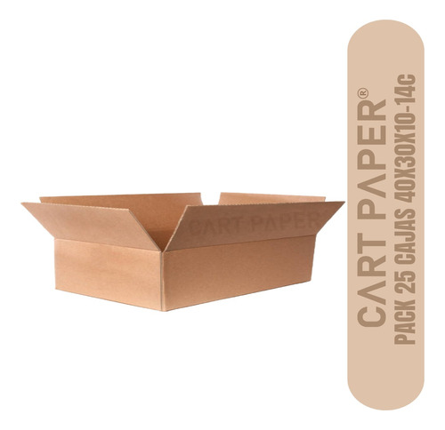 Cajas De Cartón 40x30x10 / Pack 25 Cajas / Cart Paper