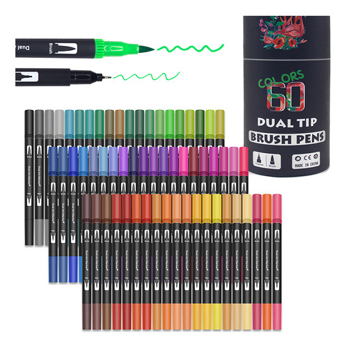 Marcadores De Dibujo Artístico B-120 Colores, Bolígrafos Y P