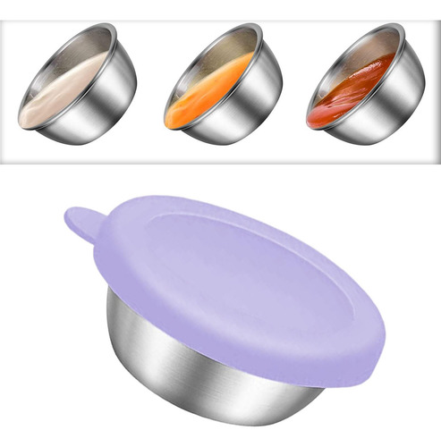 3 Paquete De 2-4 Tazas De Condimentos Reutilizables 3 Piezas