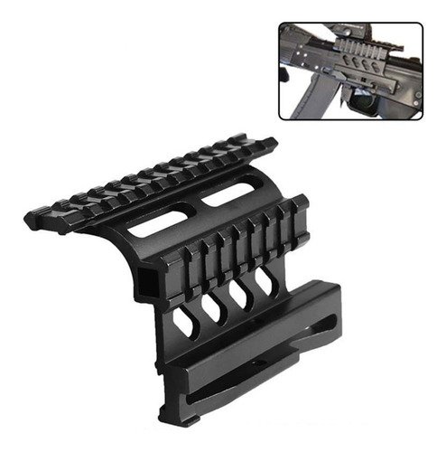 Combo Riel Picatinny Lateral Para Ak-47 + Placa Soporte