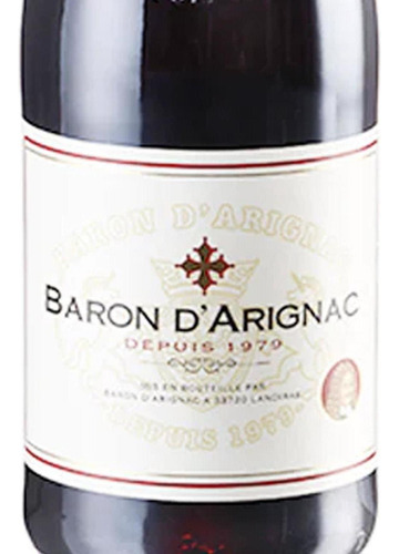 Pack De 4 Vino Tinto Baron D'arignac Tempranillo 750 Ml