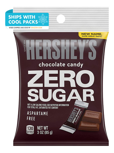 Hershey's Caramelos De Chocolate Sin Azucar, Envueltos Indiv