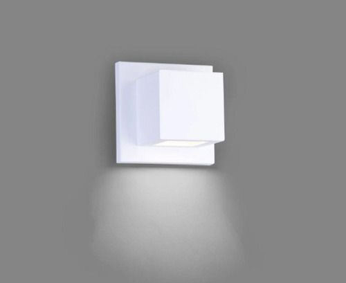 Arandela Parede Quadrada Externa 1 Lamp G9 1 Facho P/baixo Cor Branco 110v/220v