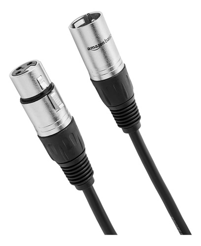 Cable De Micrófono Xlr Macho Hembra - 10 Pies, Negro