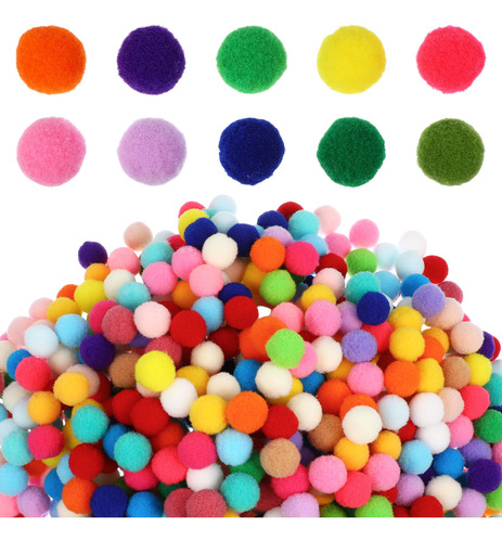 1000 Pompones Para Manualidades, Bolas Borrosas, Pompones De