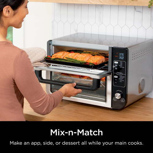 Freidora Horno Doble 12 En 1 Ninja Serie Dct400 Flexdoor Negro/plateado (Reacondicionado)