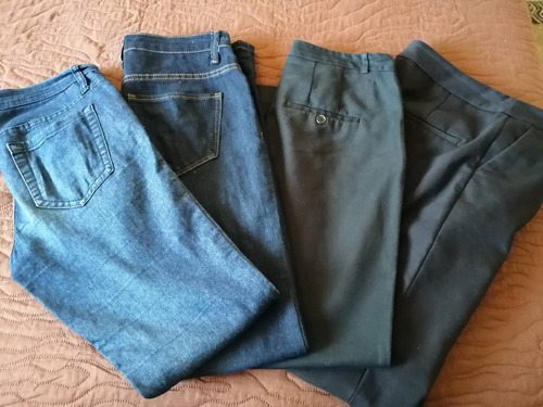 Lote De 4 Pantalones 2 Jean, 2 Zara Negros Talle 24