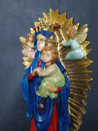 Imagem De Nossa Senhora Do Perpetuo Socorro 29 Cm Em Resina Cor Pintura A Mão
