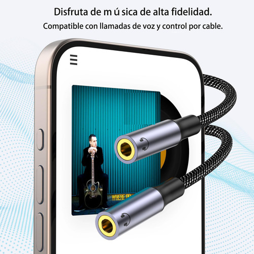 Cable Auxiliar Audio Tipo C A Conector De Auriculares De 3,5 Mm, Cables Usb C A Auxiliar Hembra De Audio Compatible Con iPhone 16/15 Pro/15 Plus/15 Pro Max/iPad Pro/macbook/samsung
