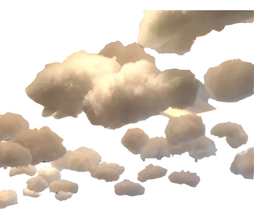 Adorno Nubes De Algodón Decoración 3d