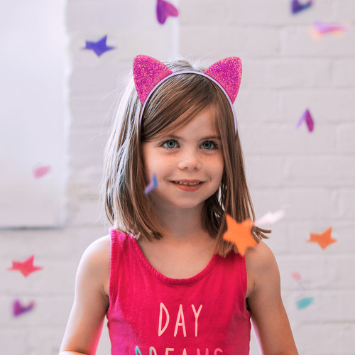 6 Diademas Para Niños Con Orejas De Gato, Diadema Para Gatit