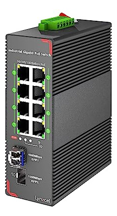 Pack Switch Poe Industrial 8-port 96w Con Sfp Y Din Rail