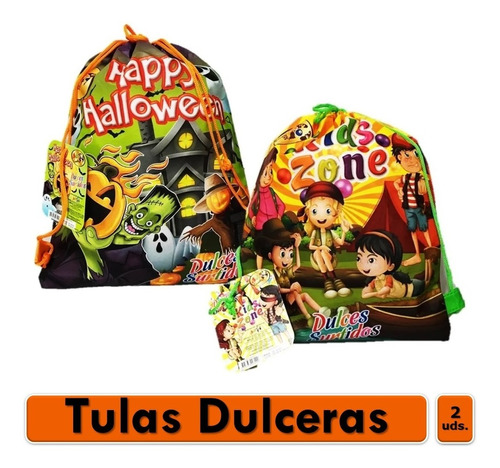 Tula Halloween Con Dulces X2 Un
