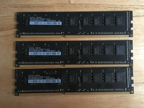 Memoria Ram 12gb (3 X 4gb) Mac Pro 2013 (originales)
