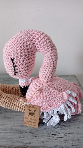 Flamenco Muñeco Amigurumi