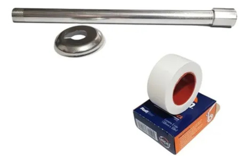 Cano Braço Para Chuveiro 30cm E 40cm  Alumínio + Veda Rosca
