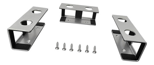 3 Piezas Debajo Del Escritorio Soportes De Montaje Plata