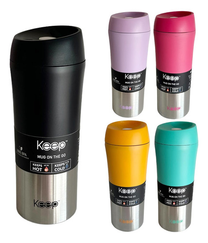 Vaso Cafe Termico Acero Inoxidable Frio Calor Keep 400ml