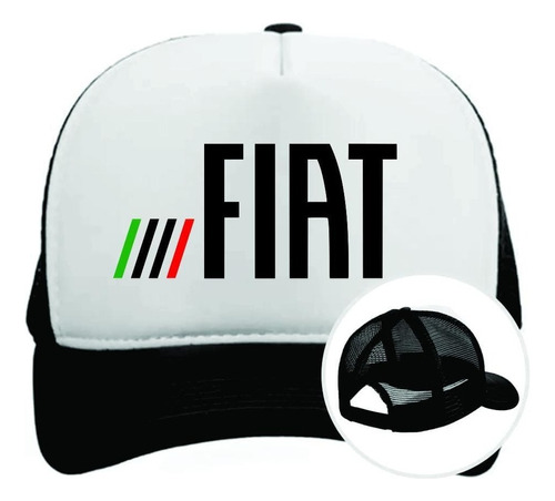 Boné Personalizado Desenho Logo Emblema Fiat Novo Preto